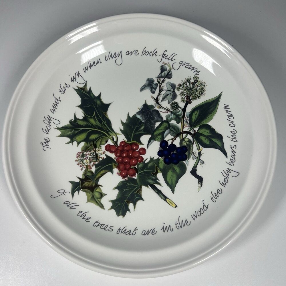 Portmeirion The Holly and The Ivy Dinner Plate 10 1/2" Made In Britain